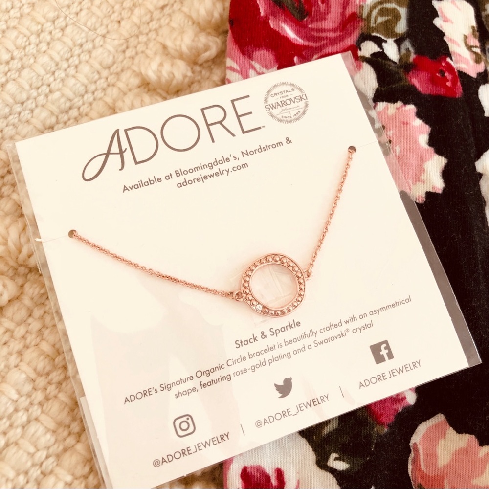 Swarovski Adore Stack Bracelet in Rose Gold